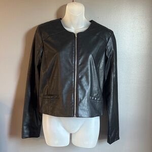 JACK faux leather jacket * black * sz MED